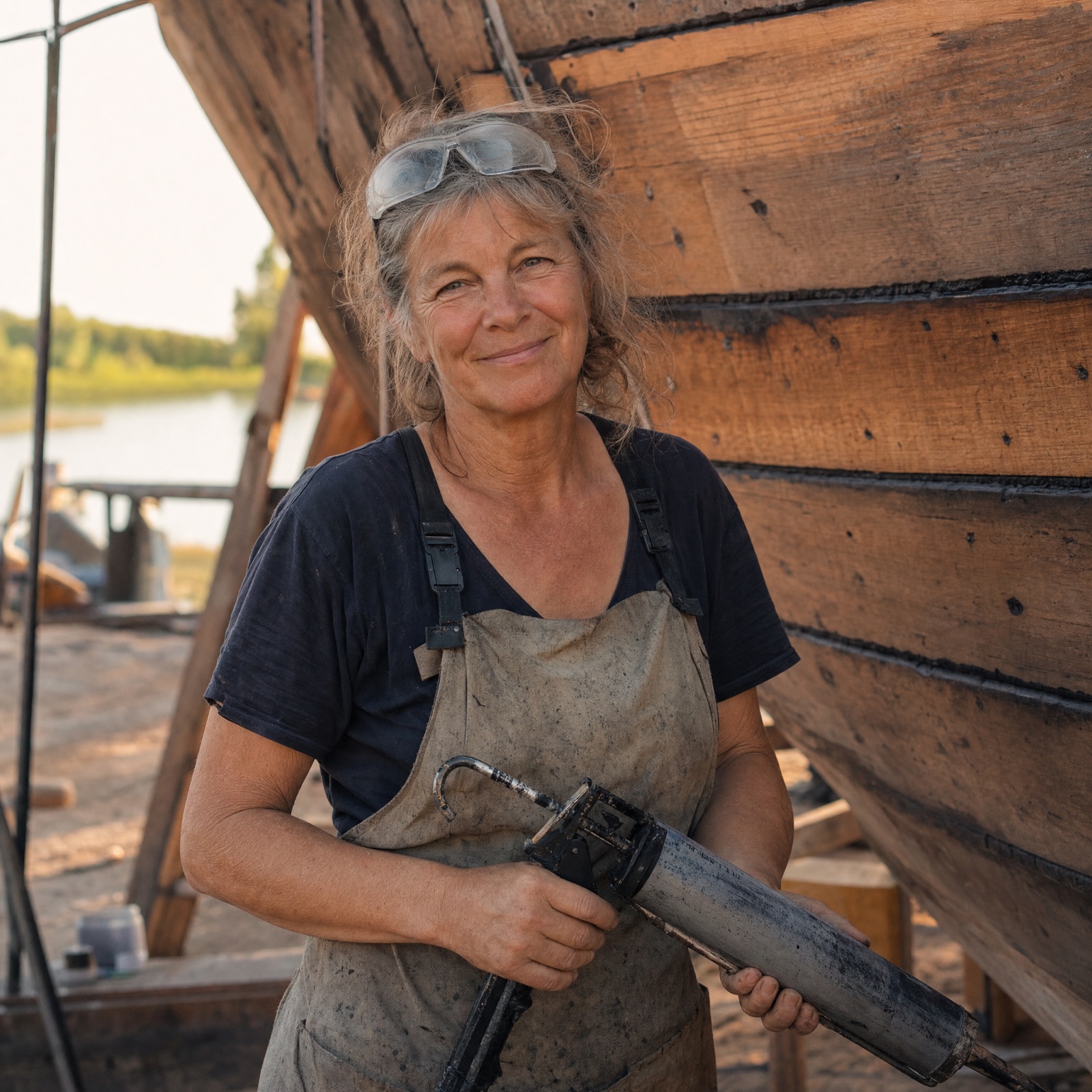 Un jeune apprenti guidé par un ancien marin dans l'atelier de restauration